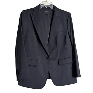Talbots Blazer Pinstripe Suit Jacket Black